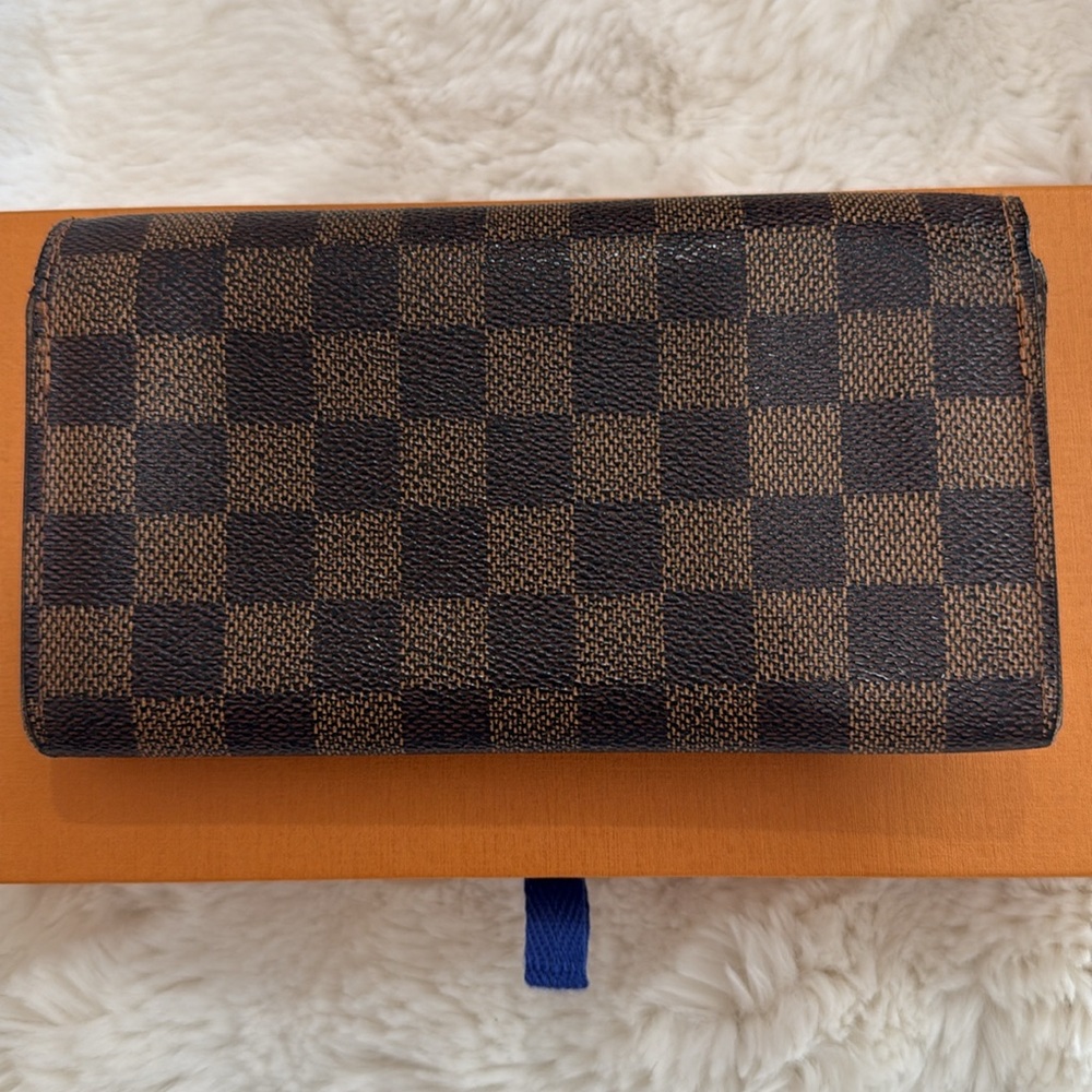 Authentic LOUIS VUITTON Damier Ebene Portefeuille Long Wallet - Picture 8 of 9
